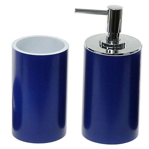 Blue Fashionable 2 Piece Bathroom Accessory Set Gedy YU580-05